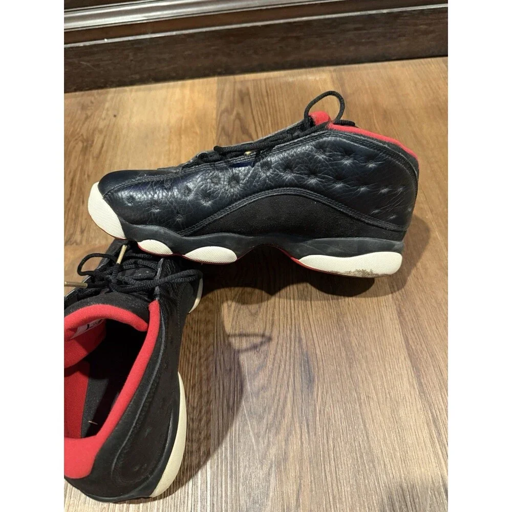 Jordan 13 Retro Low Bred Men's Sneakers Size 9 Black Leather Shoes 310810-027